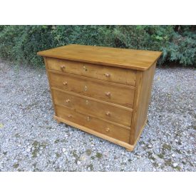 #1958 Antique Pine Chest of Four Drawers - finished with wax