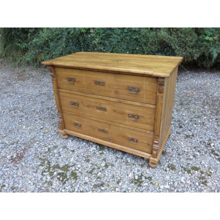 Antique Pine Chest of Three Drawers (waxed)