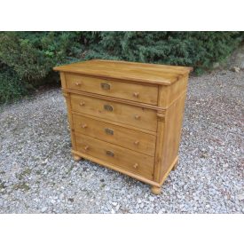 #1992 Antique Pine Chest of Four Drawers - finished with wax