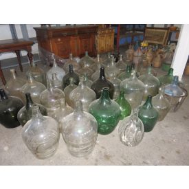 # 2  Antique demijohn glass bottles