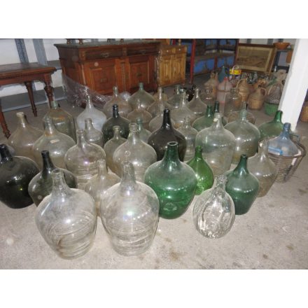 # 2  Antique demijohn glass bottles