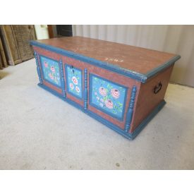 #2025 Antique Pine Hand Painted Trunk