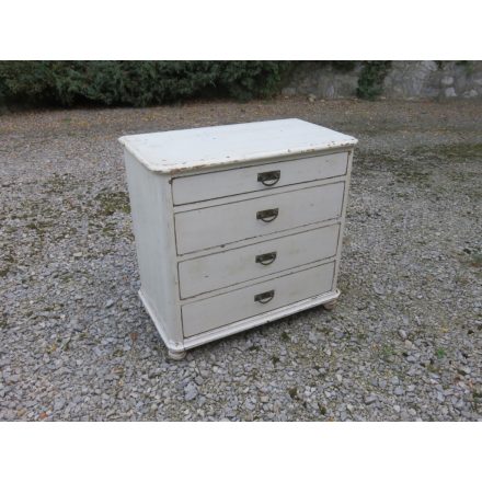 Antique Pine Chest of Four Drawers (white)