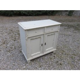 #2038 Antique Pine Dresser Base Cabinet (white)
