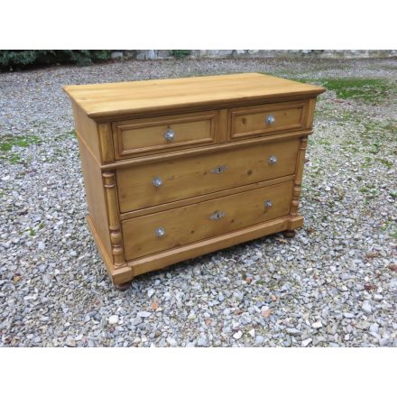 Antique Pine Chest of Four Drawers (waxed)