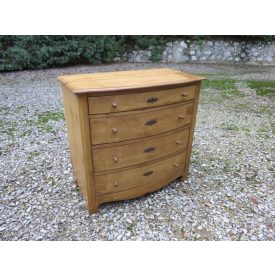#2063 Antique Pine Chest of Four Drawers - finished with wax