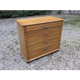 Antique Pine Chest of Four Drawers (waxed)