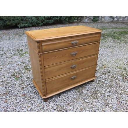 Antique Pine Chest of Four Drawers (waxed)