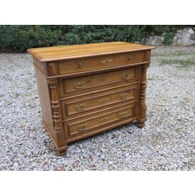 #2074 Antique Chest of Four Drawers - finished with wax