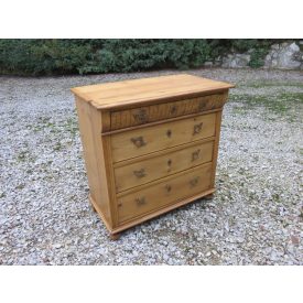 #2080 Antique Pine Chest of Four Drawers - finished with wax