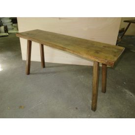 #2098 Antique Butcher Block Table - finished with wax