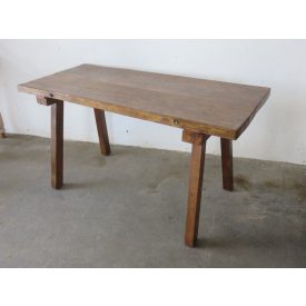#2109 Antique Butcher Block Table - finished with wax