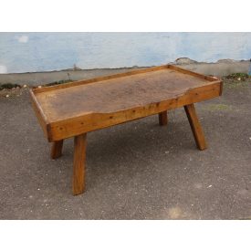#2141 Antique Butcher Block Coffee Table (waxed)
