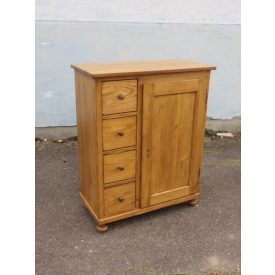 Antique Pine Bread Cupboard, finished with wax