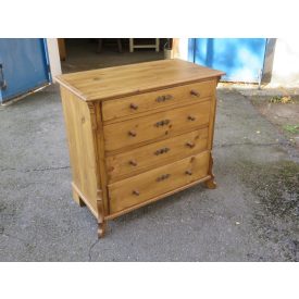 Antique Pine Chest of Four Drawers (waxed)