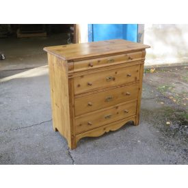 Antique Pine Chest of Four Drawers (waxed)