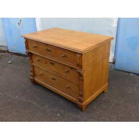 #2176 Antique Pine Chest of Three Drawers (waxed)