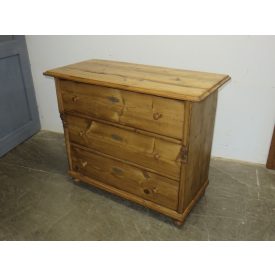 #2209 Antique Pine Chest of Three Drawers (waxed)
