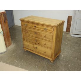 #2212 Antique Pine Chest of Four Drawers (waxed)