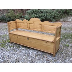 Antique Pine Box Bench (waxed)