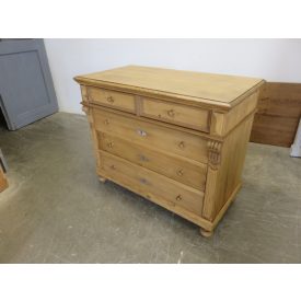 #2240 Antique Pine Chest of Five Drawers (waxed)