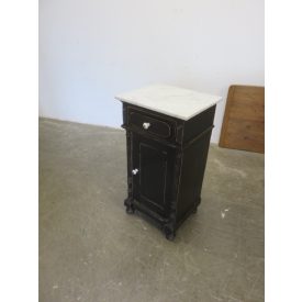 #2244 Antique Pine Nightstand with Marble Top (black)