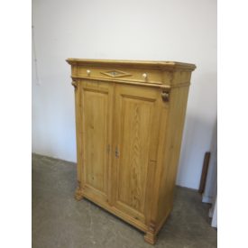 Antique Pine Cabinet with Drawer, finished with wax 