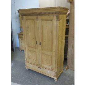 Antique Pine Two Door Wardrobe (waxed)