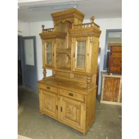 #2286 Antique Pine Kitchen Dresser (waxed)