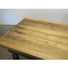#2304 Antique Pine Dining Table (black base - waxed top)