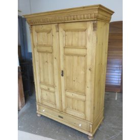 Antique Pine Two Door Wardrobe (finished with wax)