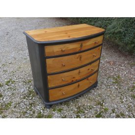 #2377 Antique Pine Chest of Four Drawers