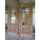 #2386 Antique Large Entry Gate - Stripped to Bare Wood 