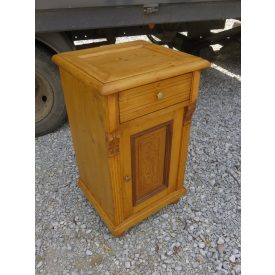 #2406 Antique Pine Nightstand, finished with wax
