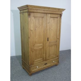 Antique Pine Two Door Wardrobe #2442, finished with wax 