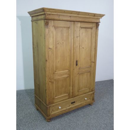 Antique Pine Two Door Wardrobe #2442, finished with wax 