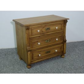   #2450 Antique Pine Chest of Three Drawers - finished with wax