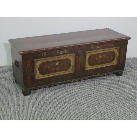 Antique Blanket Chest #2455, original paint  