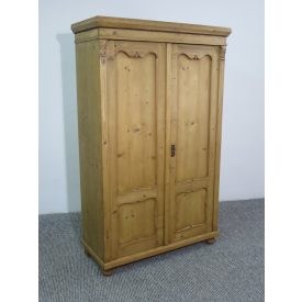 Antique Pine Two Door Wardrobe #2457, finished with wax 