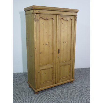 Antique Pine Two Door Wardrobe #2457, finished with wax 