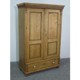 Antique Pine Two Door Wardrobe #2458, finished with wax 