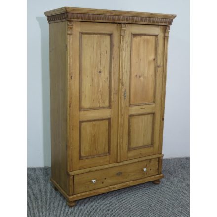Antique Pine Two Door Wardrobe #2458, finished with wax 