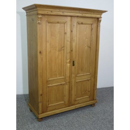 Antique Pine Two Door Wardrobe #2459, finished with wax 