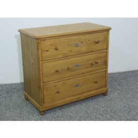 Antique Pine Chest of Three Drawers #2460, finished with wax