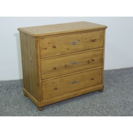 Antique Pine Chest of Three Drawers #2460, finished with wax