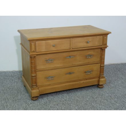 Antique Pine Chest of Four Drawers #2463, finished with wax 