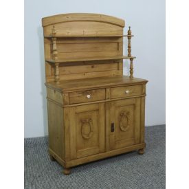   #2469 Antique Pine Dresser with Open Shelves - finished with wax 