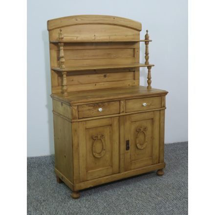 #2469 Antique Pine Dresser with Open Shelves - finished with wax 