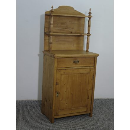 Antique Pine Dresser with Open Shelves, finished with wax #2479