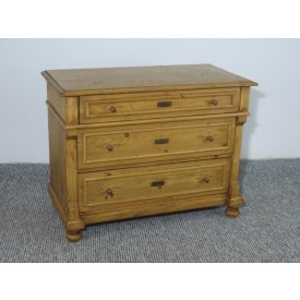   #2488 Antique Pine Chest of Three Drawers - finished with wax 